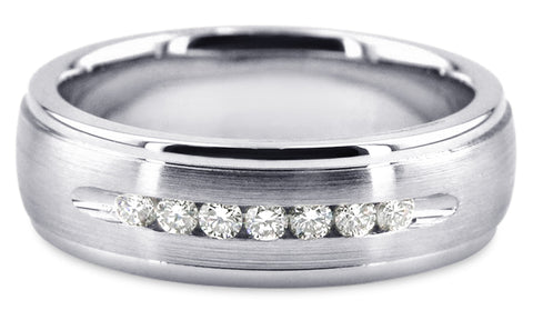 Diamond Platinum Wedding Band PlD10