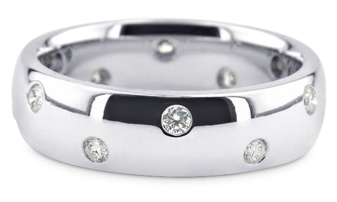 Diamond Platinum Wedding Band PlD11