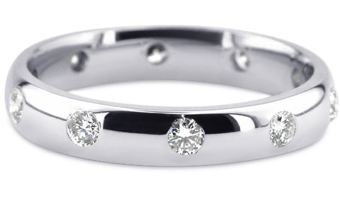 Diamond Platinum Wedding Band PlD18
