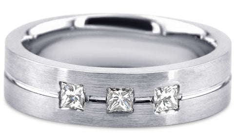 Diamond Platinum Wedding Band PlD19