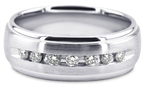 Diamond Platinum Wedding Band PlD2