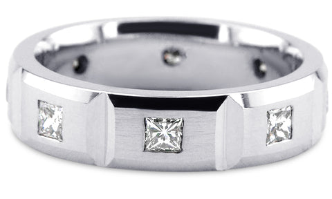 Diamond Platinum Wedding Band PlD5