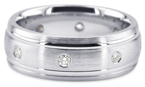 Diamond Platinum Wedding Band PlD6