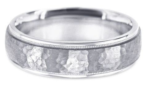 Diamond Cut Platinum Wedding Band PlDC13