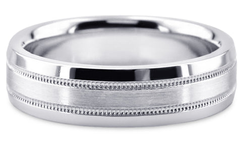 Diamond Cut Platinum Wedding Band PlDC14