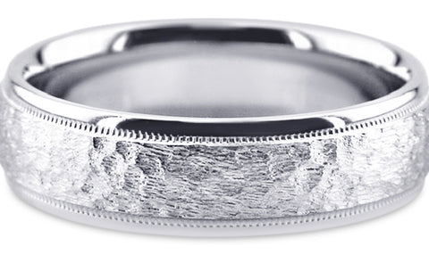 Diamond Cut Platinum Wedding Band PlDC19