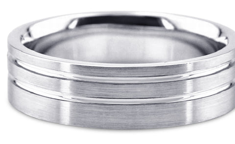 Diamond Cut Platinum Wedding Band PlDC23