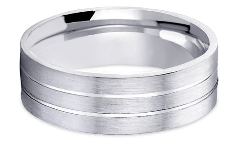 Diamond Cut Platinum Wedding Band PlDC2