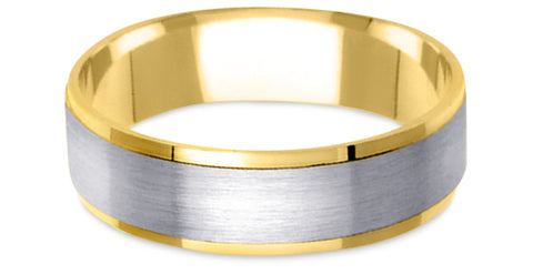 Two Tone 14K Wedding Band 14TT10-W