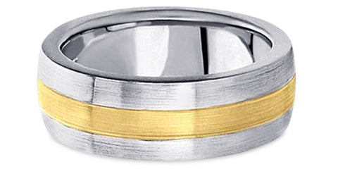 Two Tone 14K Wedding Band 14TT11-W
