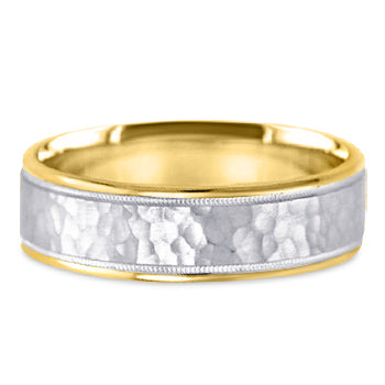 Two Tone 14K Wedding Band 14TT15-W