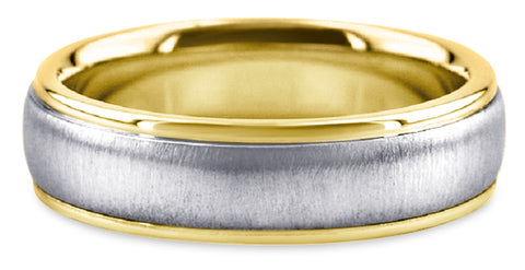 Two Tone 14K Wedding Band 14TT3-W