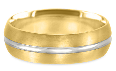 Two Tone 14K Wedding Band 14TT5-Y