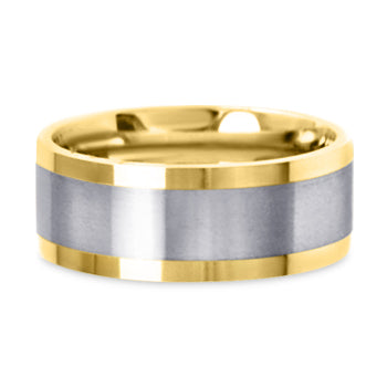 Two Tone 14K Wedding Band 14TT6-W
