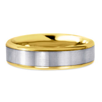 Two Tone 14K Wedding Band 14TT7-W