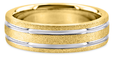 Two Tone 14K Wedding Band 14TT8-Y