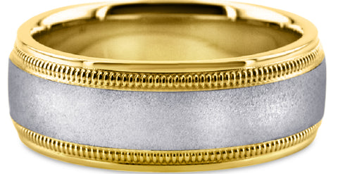 Two Tone 14K Wedding Band 14TT9-W