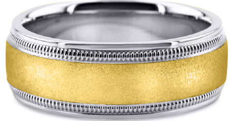Two Tone 14K Wedding Band 14TT9-Y
