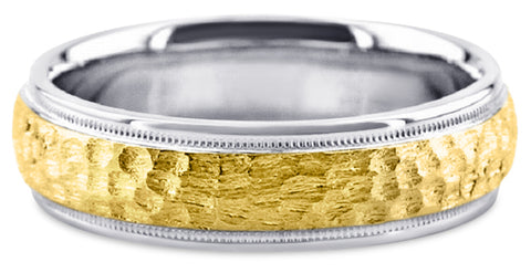 Two Tone 14K Wedding Band 14TT14-Y