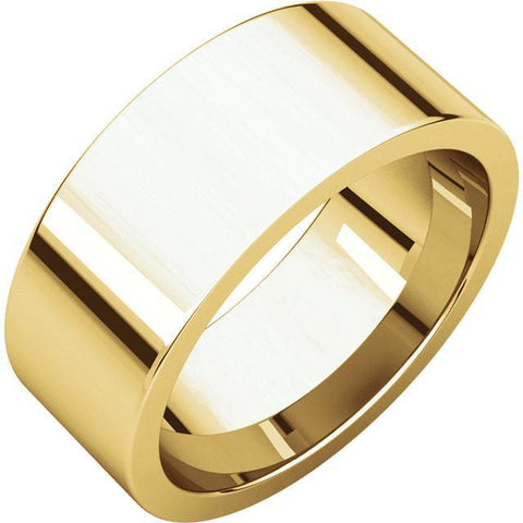8mm Flat 14K Yellow Gold Wedding Band