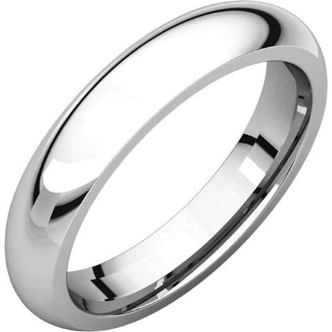 4MM DOME 18K WHITE GOLD WEDDING BAND