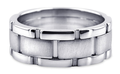 Handmade Platinum Wedding Band PlHM2